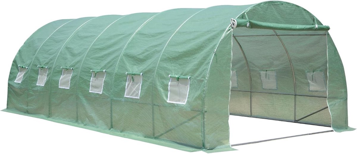 SnelShoppen - Zelsius Plastic Kas 600x300x200 cm - Stabiele Tomatenkas - Folietent voor Tuin - Groentekas voor Planten - Bescherming tegen Vorst en Ne