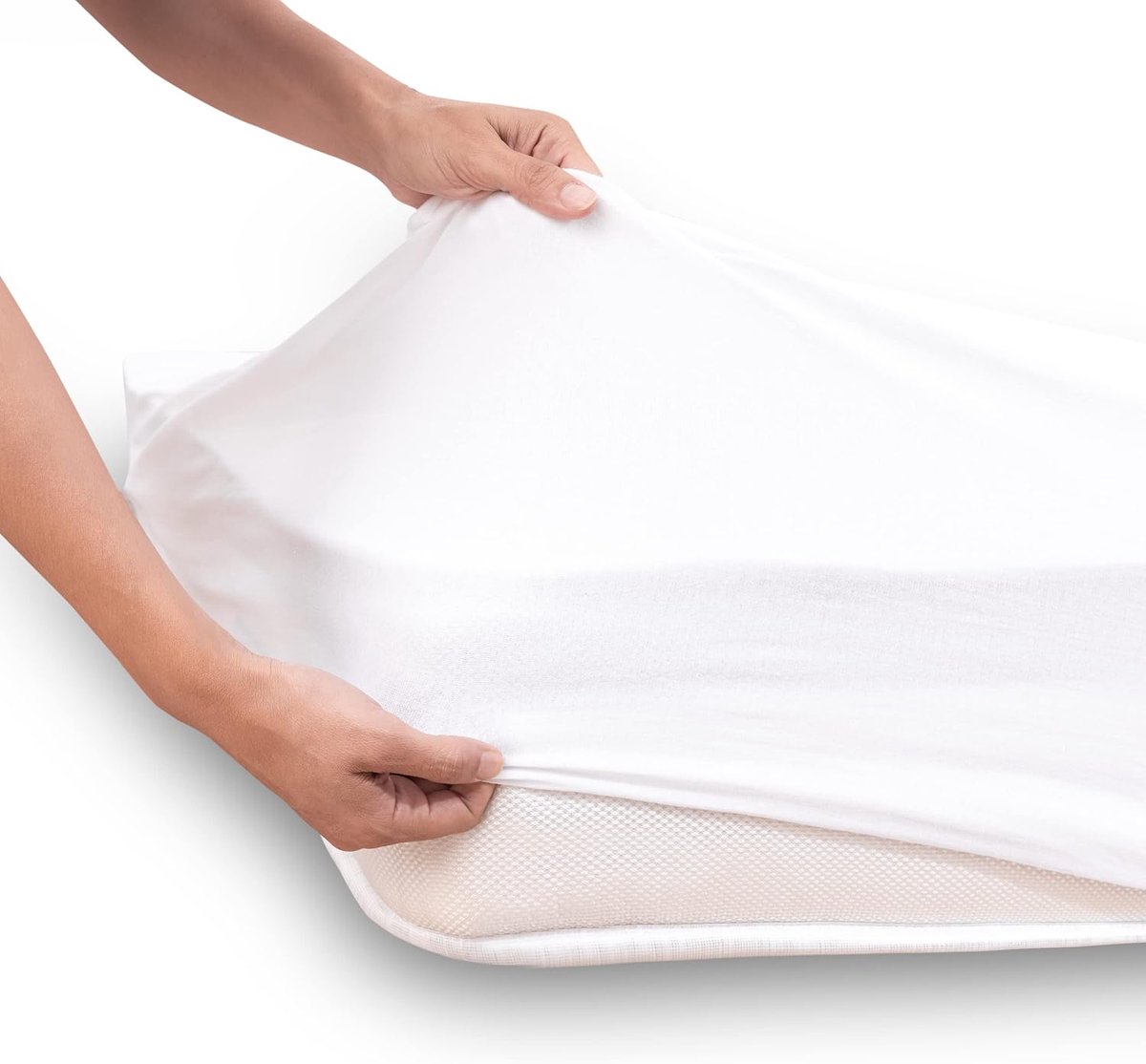 SnelShoppen - Waterdichte matrasbeschermer, hygiënisch, ademend matras topper, anti-kruip geluid, anti-mijt matras topper, Oeko-Tex Standard 100, 60 x