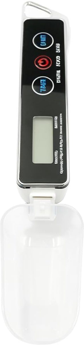 SnelShoppen - Digitale lepelweegschaal 0,01 g - 500 g met tarrafunctie, afneembare maatlepel, zwart, ideaal voor keuken, koken, bakken, diëten en hobb