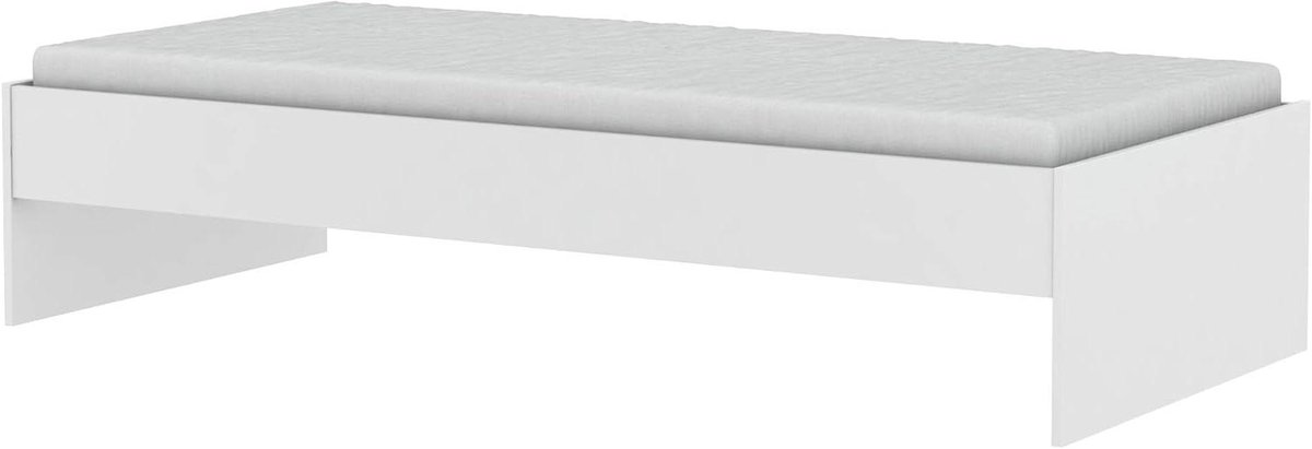 Daybed - Slaapbank Bank - Ontspannen Zitten - Gemaakt in Frankrijk - 94 x 203.4 x 42.3 cm - Mat wit