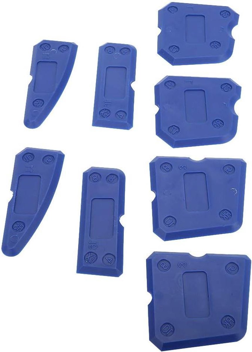 Kitgereedschap Set - Voegafwerking Gereedschap - Kit Aanbrengen - 8 Delige Set - 13 x 9 x 4 cm - Grijs