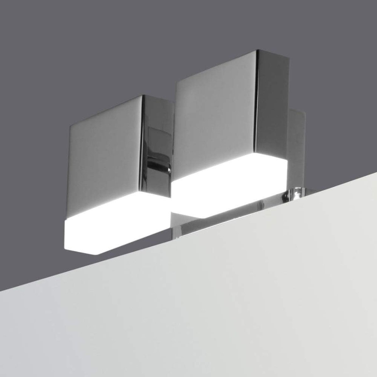 SnelShoppen - LED Badkamerlamp Spiegel Lamp Wandlamp 2 Lampen Elegant Modern 4000K Wit voor Badkamer en Spiegelkast