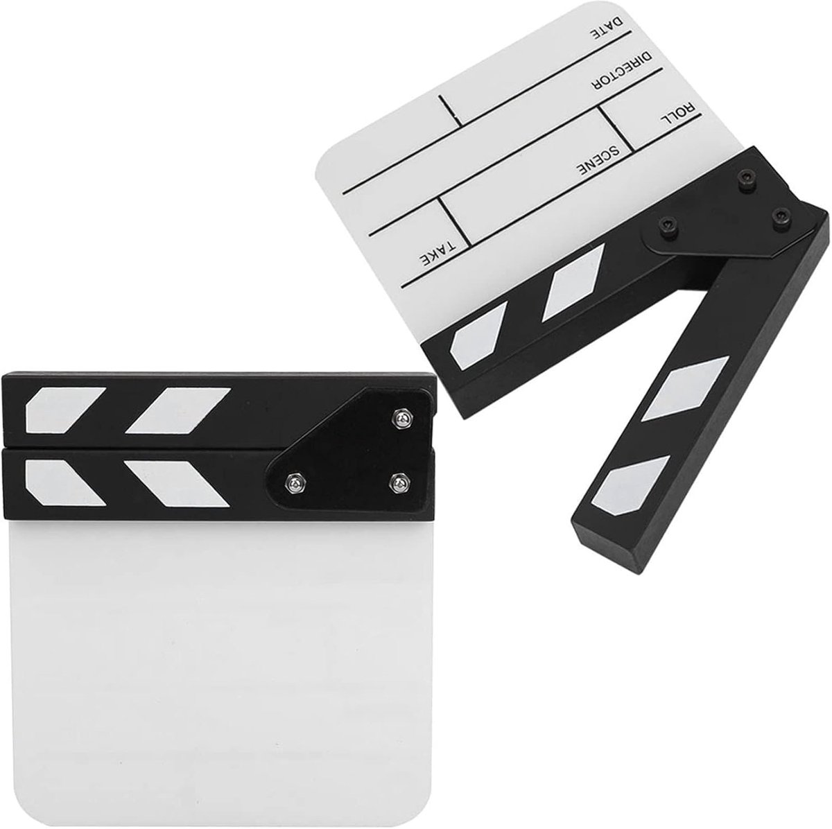Clapboard mini acryl plastic - regisseur film clapperboard - met pen - ideaal voor studenten - ShopVlot