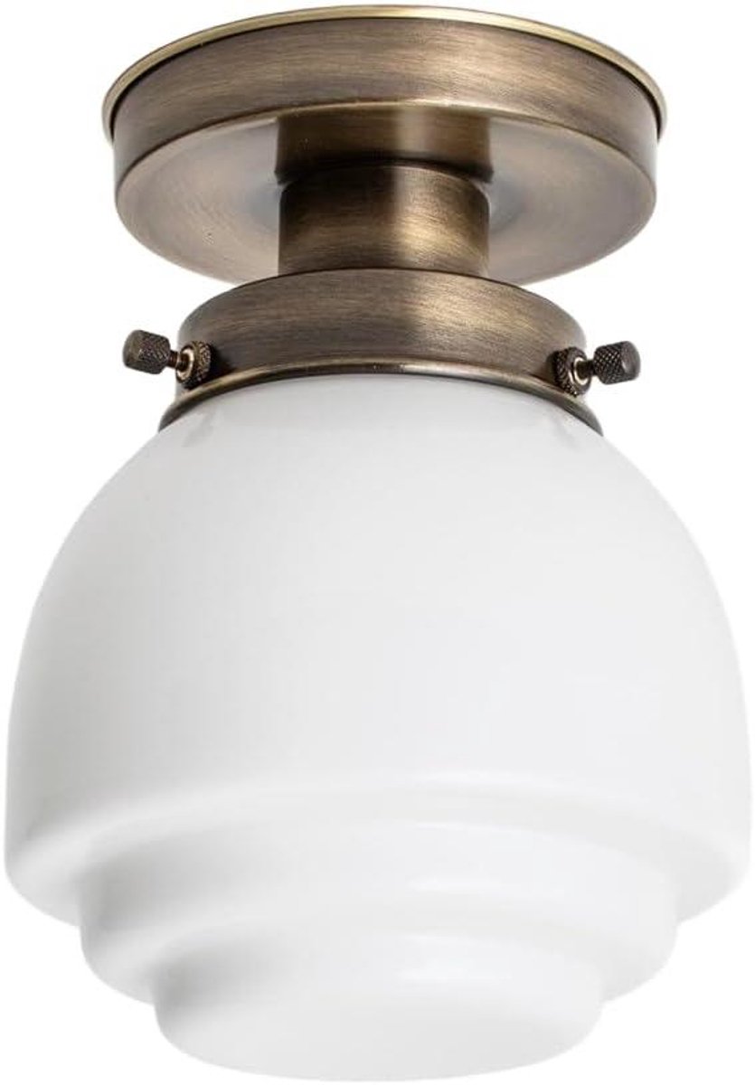 Plafondlamp Art Deco - Lamp Gispen - Sfeerverlichting Binnen - Geïnspireerd op Art Deco - E27 fitting - Brons