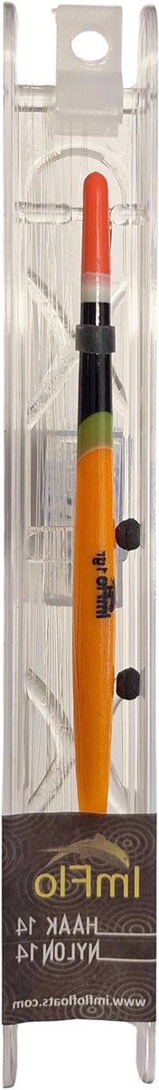 Kant-en-klaar Vistuigje - Wedstrijdtuigje Witvissen - Vis Vangen - Balsa Dobber - 1.0 Gram - Oranje Groen Zwart