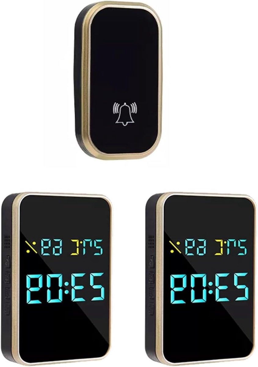 Draadloze Deurbel - Zelfopwekkende Bel - Toegangscontrole - Geen Batterijen Nodig - UK Plug - Wit