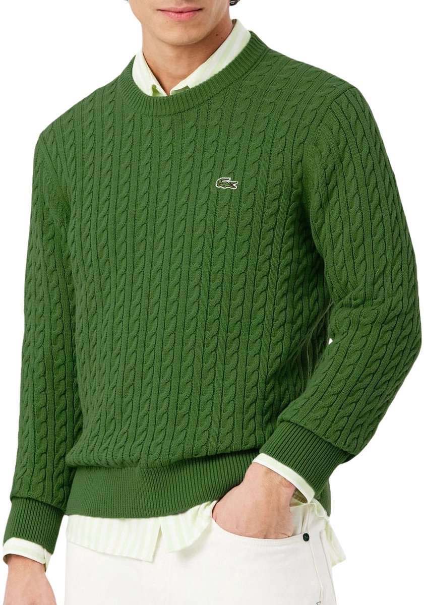 Lacoste Gebreide Sweater Heren Groen