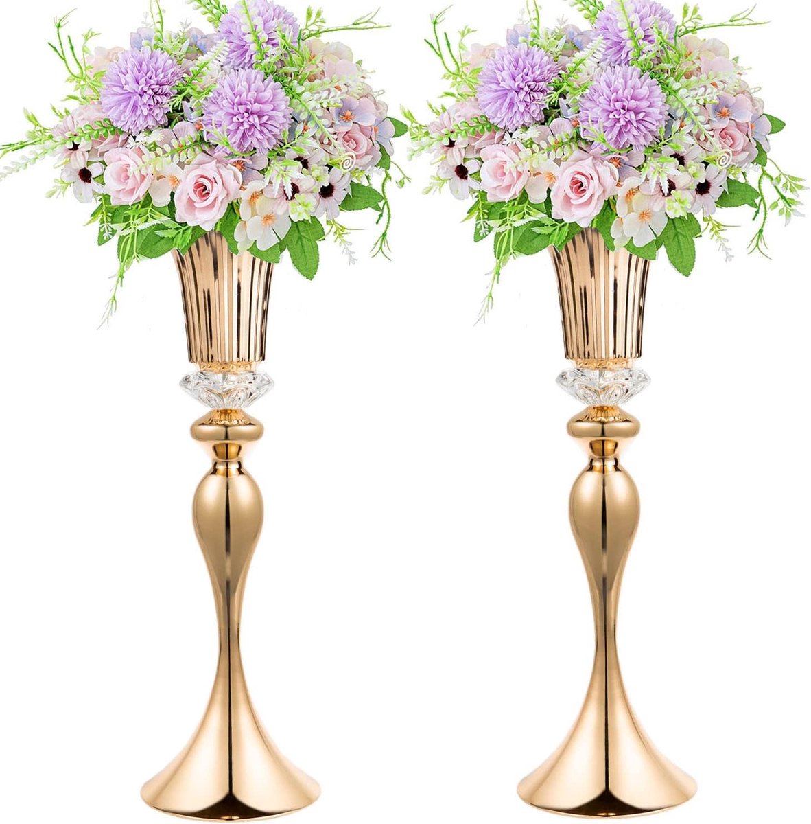 Trompetvaas 56 cm - Goud - Elegant design - Perfect voor bruiloften - ShopVlot