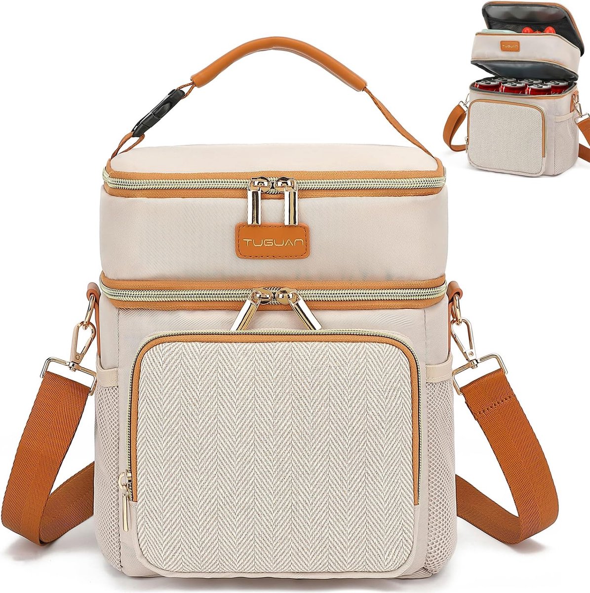 Koeltas 12 blikjes - dubbelwandig - premium geïsoleerd - ideaal voor picknick - ShopVlot