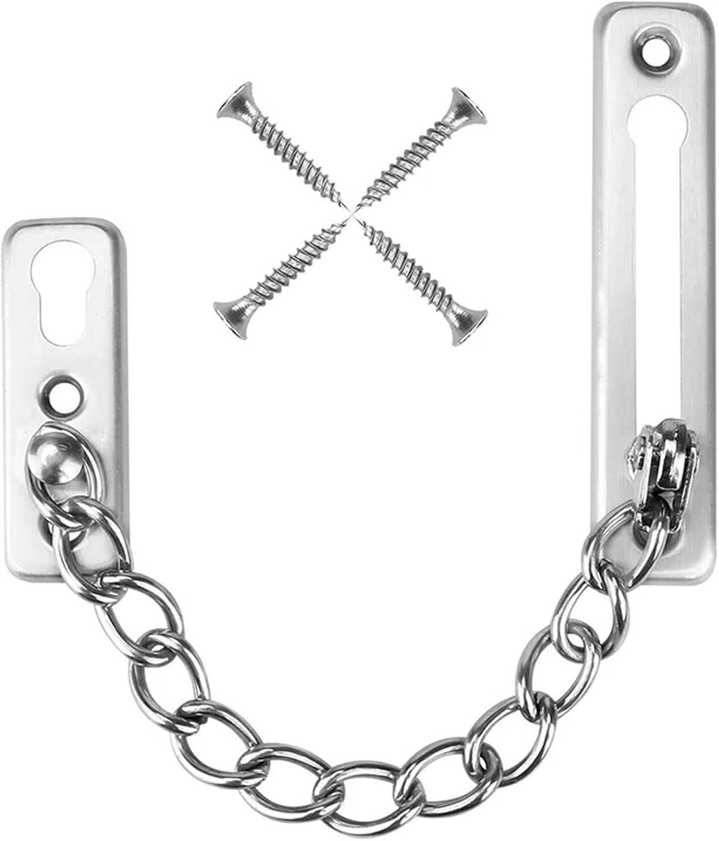 SnelShoppen - Veiligheidsketting Deurslot, Heavy Duty Deurketting, Sluitbolt, Beveiligingsslot, Intern Deurbegrenzer, Veiligheidsketting voor Thuis, H