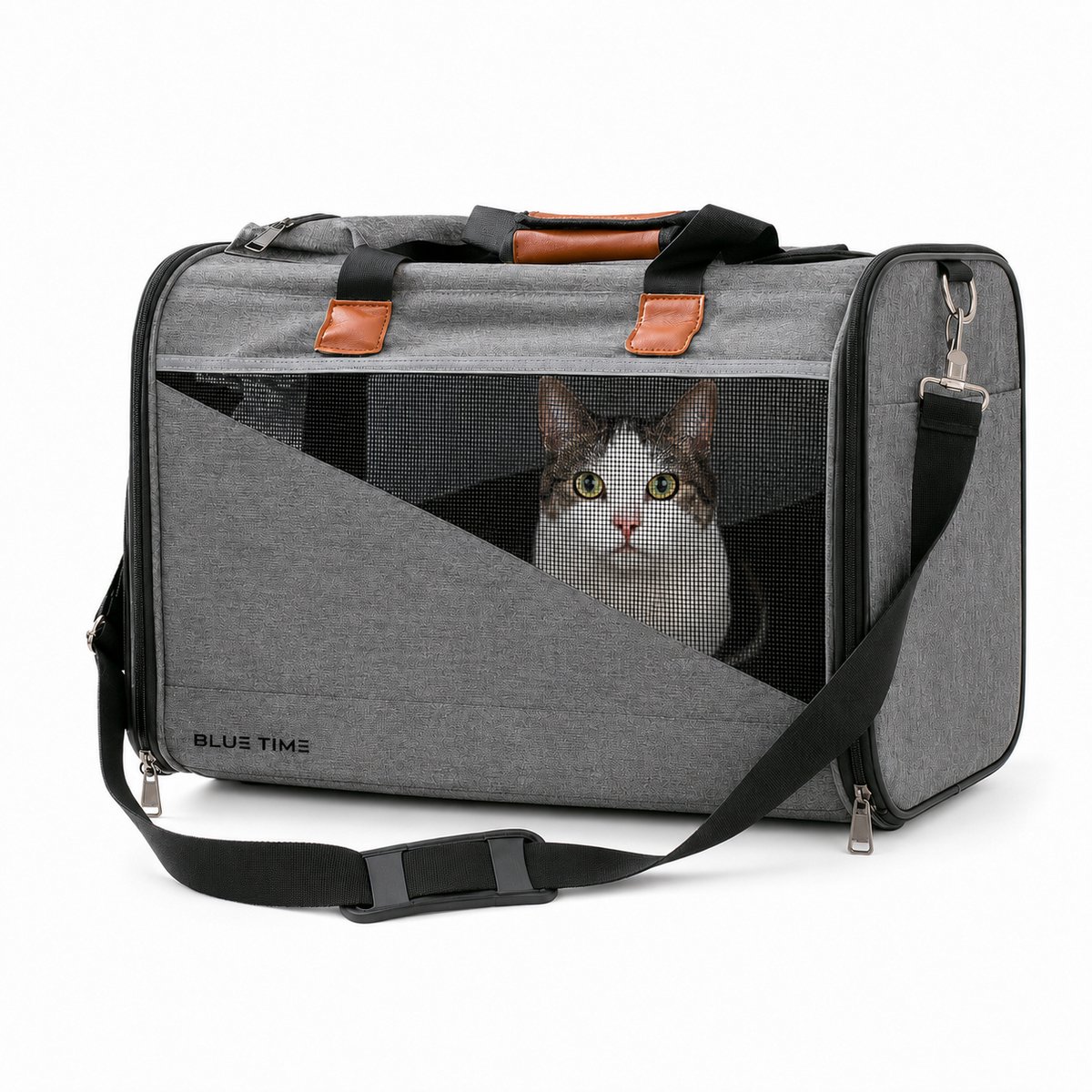 Bol.com BlueTime ® - Hondentas - Kattentas - Draagtas Hond - Draagtas Kat - Transporttas Hond - Transporttas Kat - Reistas Hond ... aanbieding