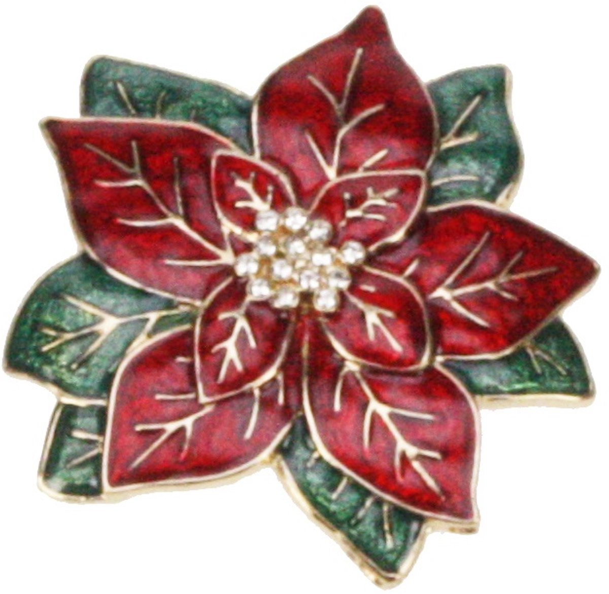Broche Kerstroos 5x1x5,5cm