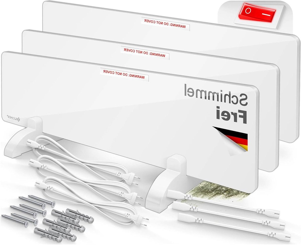 Schimmelverwarming - Wandverwarming - Vochtige Muren Drogen - Infrarood Technologie - 50 Watt - Wit