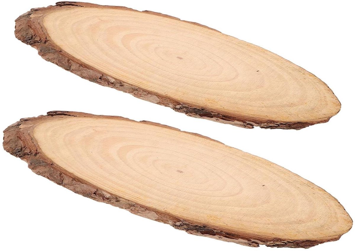 Houten Ovalen Stepping Stones - Tuinpad Stenen - Veilig Tuinpad Aanleggen - Weerbestendig Natuurlijk Hout
