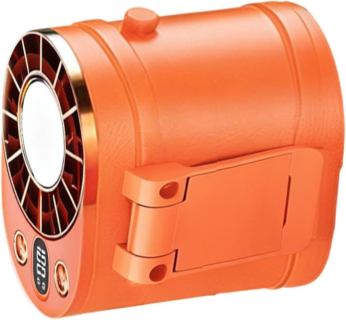 Draagbare Ventilator - Clip Ventilator - Persoonlijke Koeling - 100 Snelheden Display - 7.2 x 10.8 x 7.2 cm - Oranje