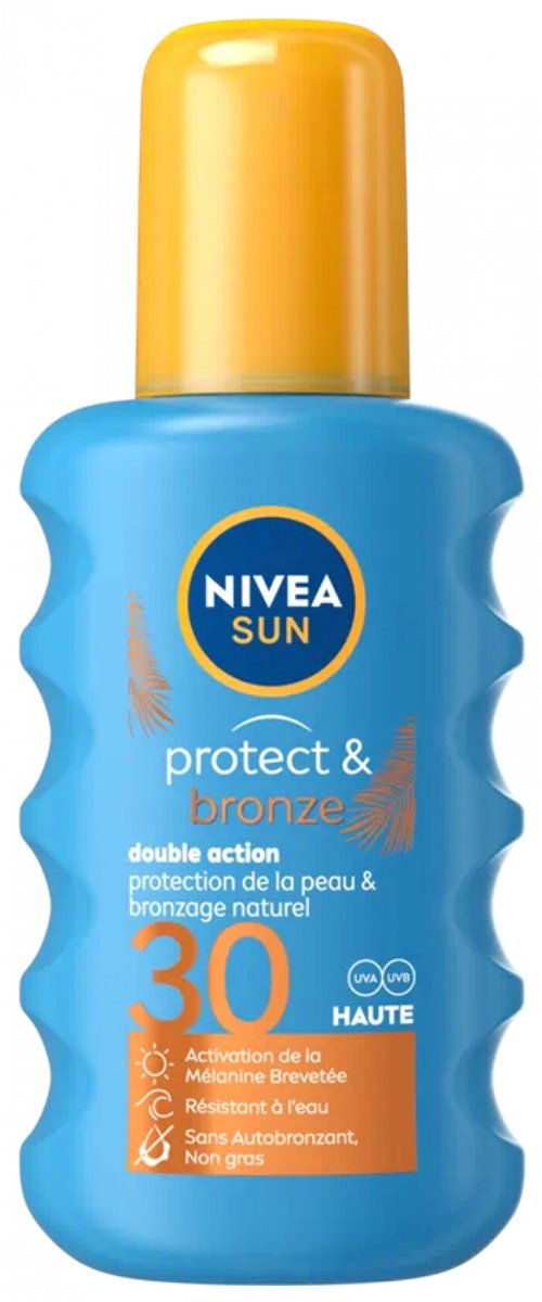 Nivea Sun Protect & Bronze Dubbelwerkende Zonnebrandspray SPF30 200 ml