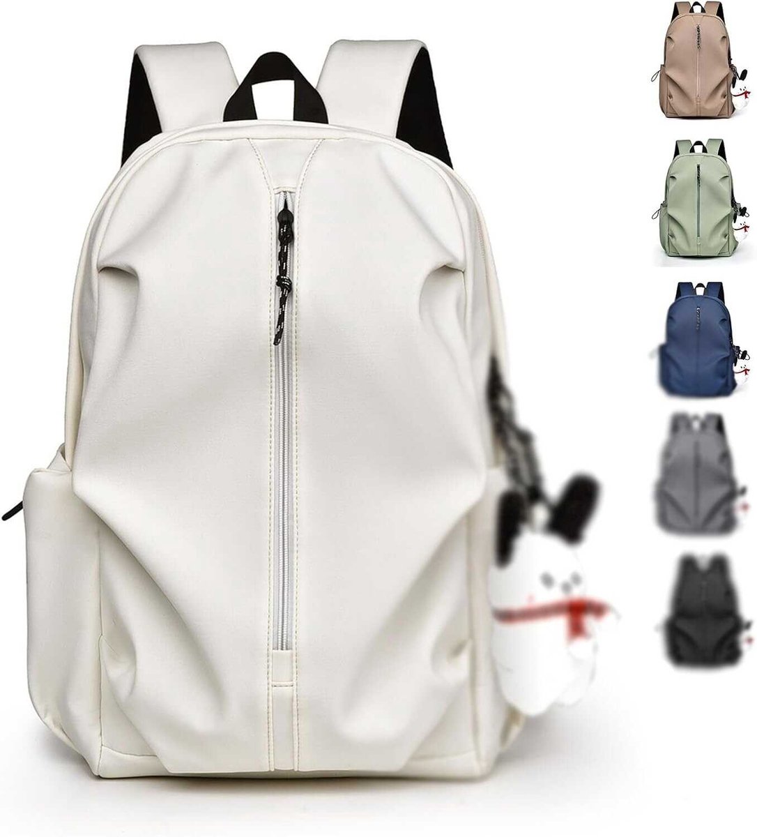 Unisex casual rugzak, lichtgewicht rugzak voor dagelijks gebruik, laptoprugzak, waterdichte reisrugzak, fitness-/wandel-/zakelijke tas (beige)