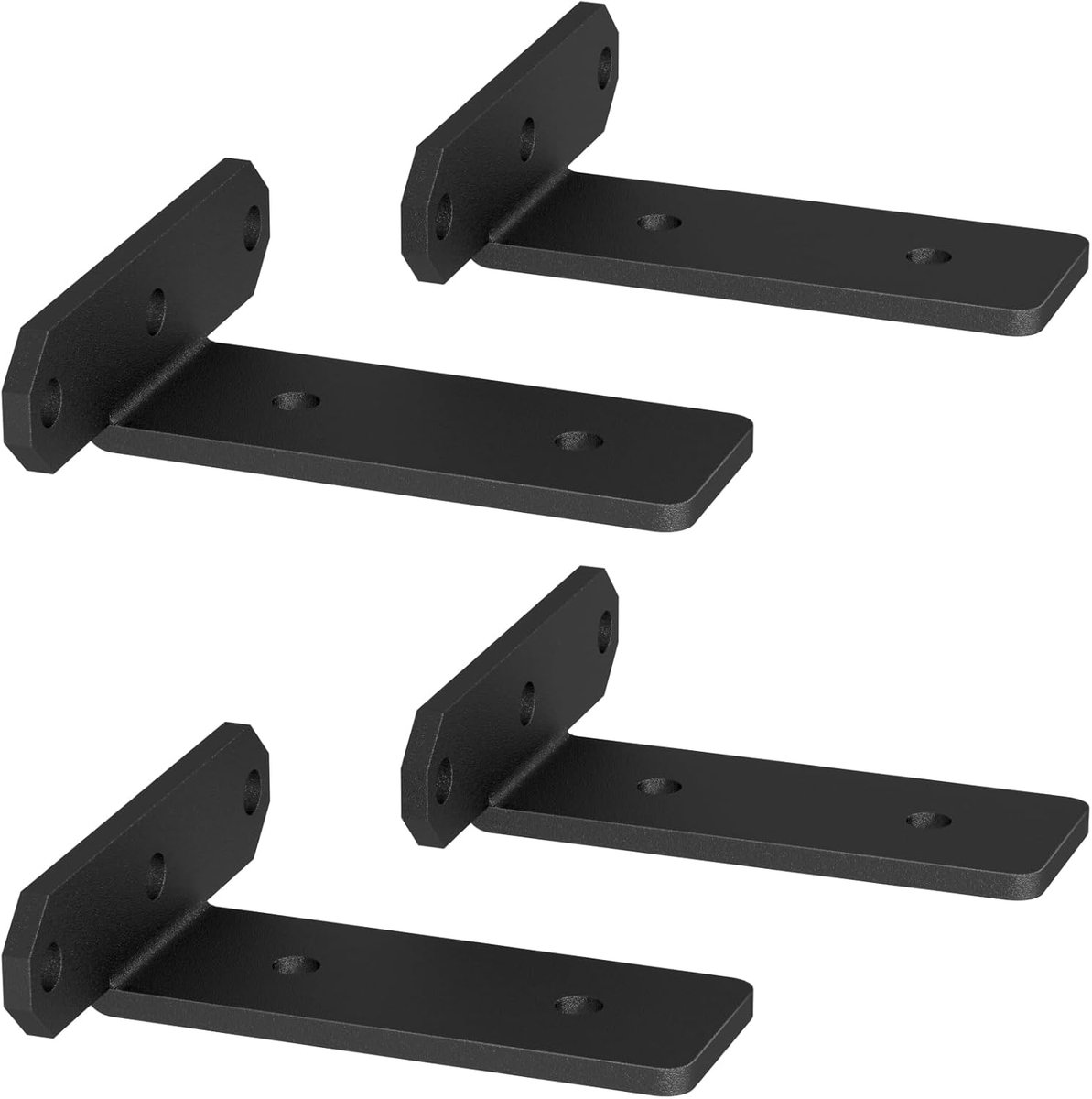 TESSTINA Plankhouder, Onzichtbaar 80kg Draagkracht, Zware Belasting, Plankdrager Metaal, Zwart, 3,8 cm Hoogte voor - ShopVlot