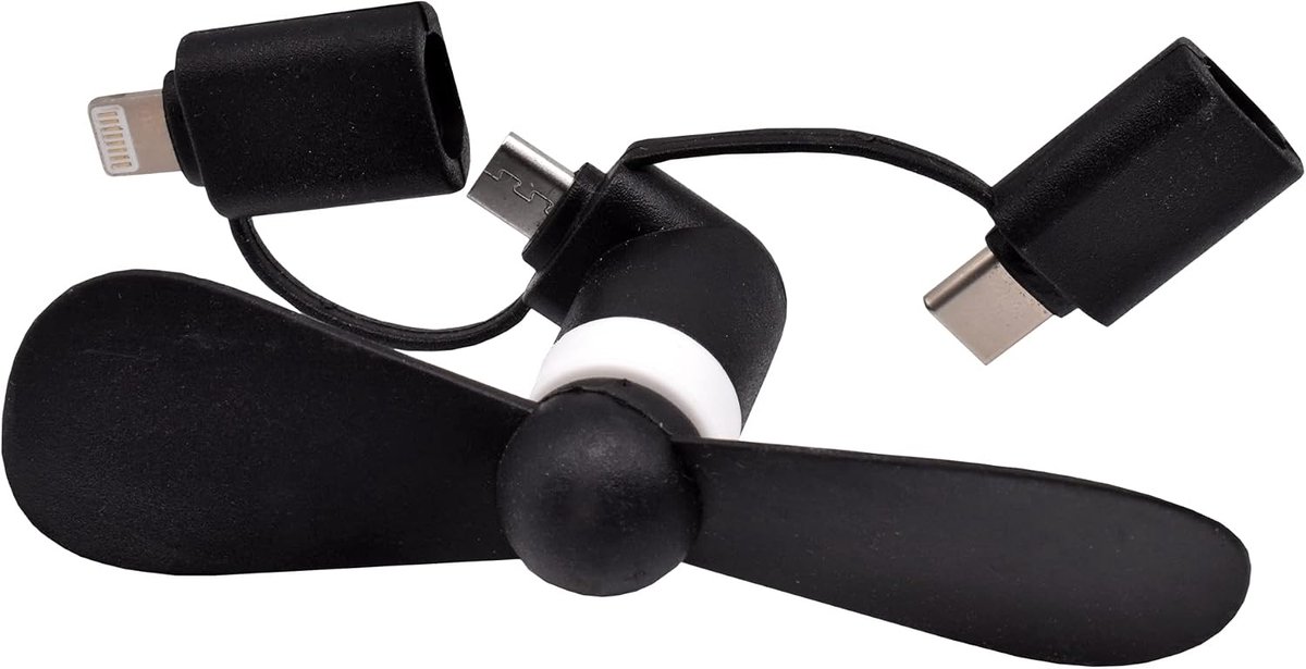 EURO MARKETING MANUFACTURING Ventilator voor mobiele telefoons, verschillende kleuren, uniek - ShopVlot
