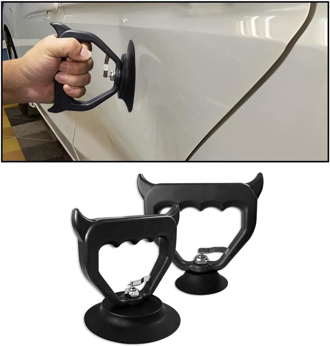 SnelShoppen - Auto Deuk Suction Cup, Deuk Verwijder Tool, Heavy Duty Vacuüm Lifter 11cm, Voor Auto Deuken, Mobiele Telefoons, Glas Panelen, Hoogwaardi