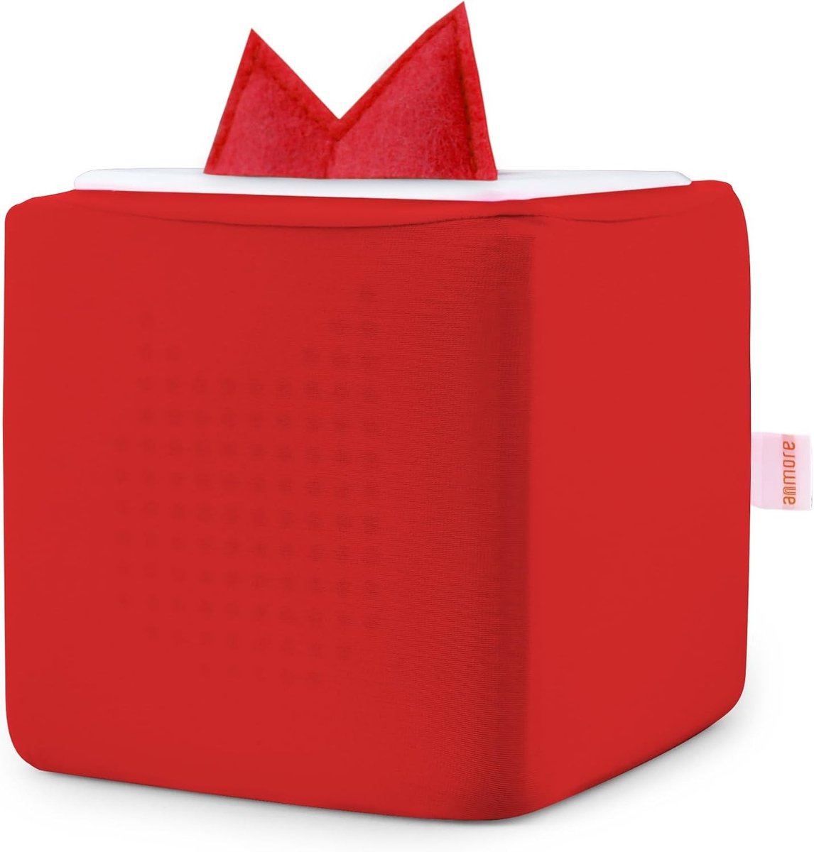 Compatibele Hoes voor Toniebox met Volume Knop Bescherming (Rood) | Elastisch Weefsel, Toetsbescherming, Duurzaam Ontwerp