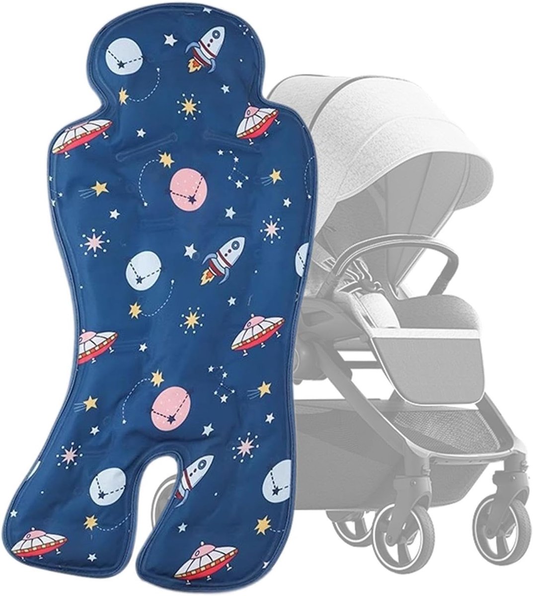 Kinderwagen Koelmat - Zomerkussen Kinderstoel - Kind Koel Houden - Natuurlijke Koeling Zonder Stroom - 68 x 33 cm - Blauw — cadeau in Cadeau-ideeën - foto 8