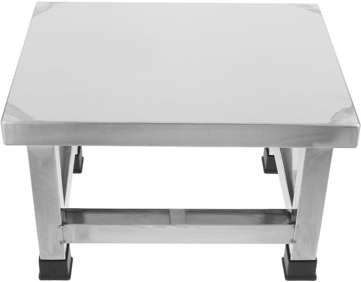 Douchekruk RVS - Antislip Krukje - Veilig Opstappen - Waterdicht Ontwerp - 32.7x25x23.5cm - Zilver
