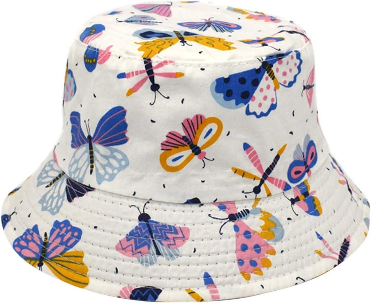 Kinder Zonnehoed - Babymuts Zomer Cap - Outdoor Bescherming - Verstelbare Kinriem - Kindermaat - Cartoon