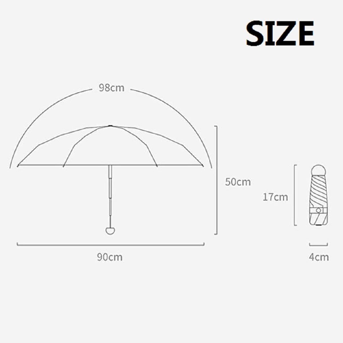 Draagbare opvouwbare parasol met capsule-hoes, voor op reis, donkerblauw, 90 x 53 cm, UV-bescherming. — cadeau in Sport & Outdoor - foto 8