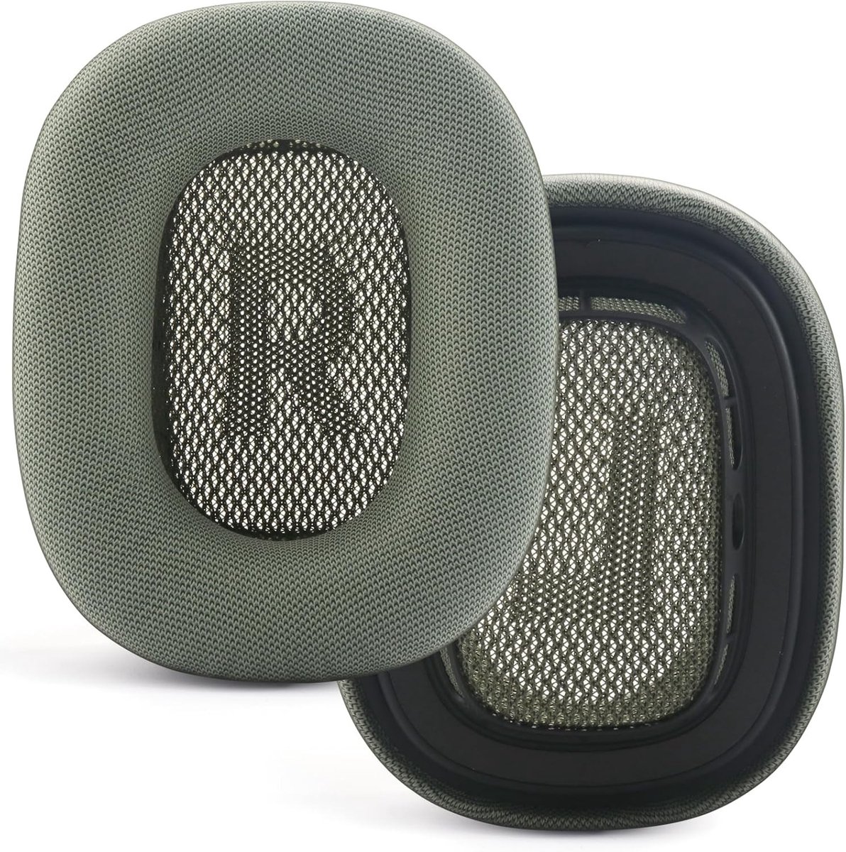 Comfortabele Vervangende Mesh Oorkussens voor Draadloze Hoofdtelefoons, Geluiddemping, Geheugenfoam, Geschikt voor AirPods Max (Groen)