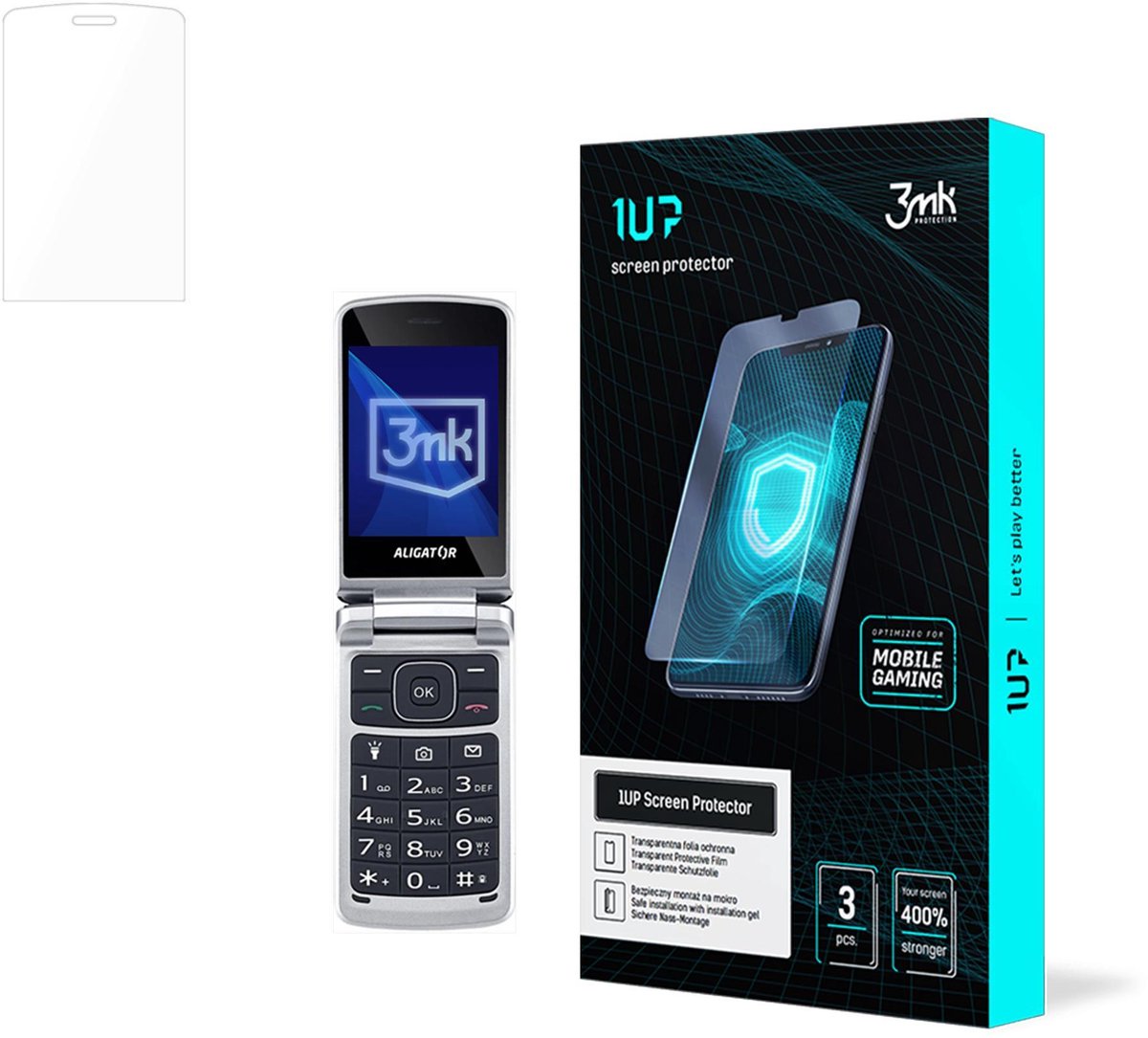 3Mk Gehard Glas Voor Alligator V710 Senior Met 1Up-Technologie Met Coating