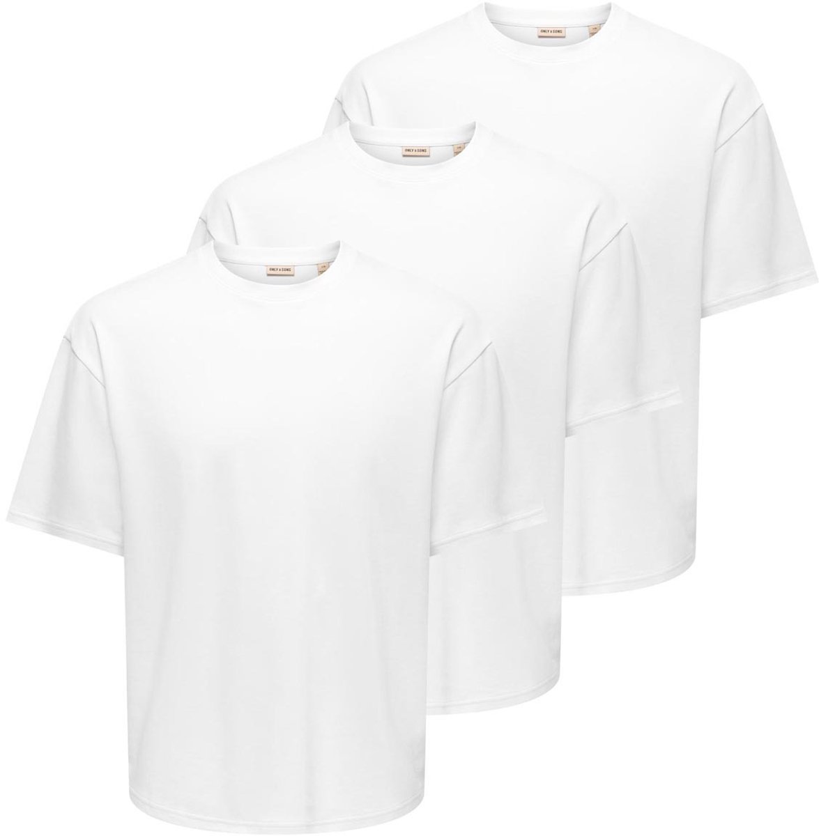 Only & Sons Heren t-shirt 3 pack Caspian
