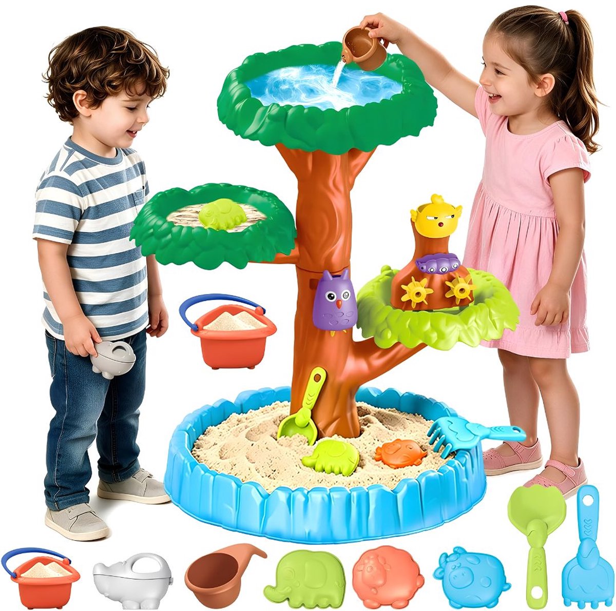 JCP® Watertafel - Watertafel Speelgoed - Zand en Watertafel - Veelkleurig - 34cm x 19cm x 44cm