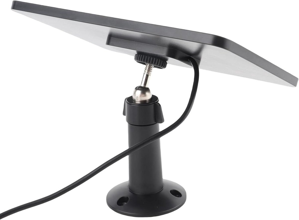 Zonnepaneel Deurbel - Camera Oplader - Continu Stroom - Weerbestendig IP66 - 10 Watt - Zwart
