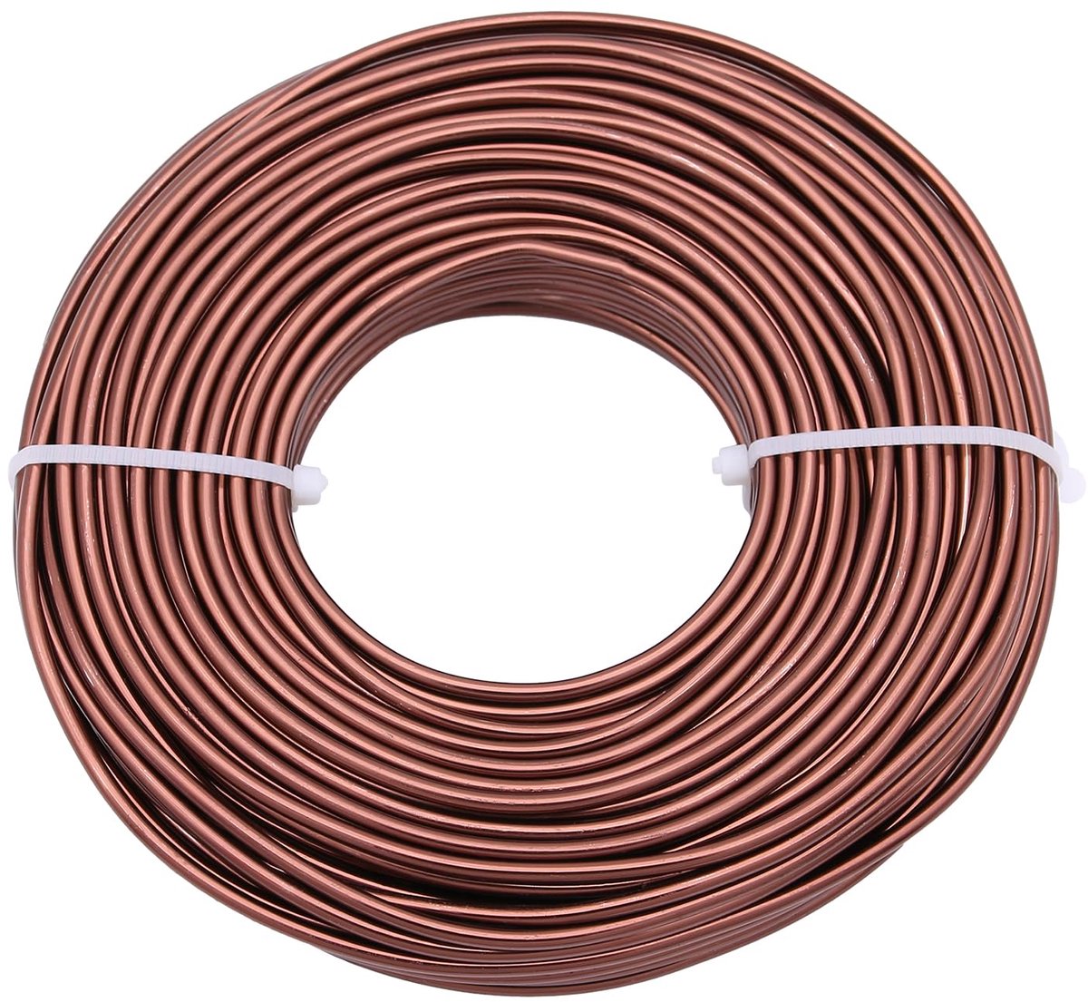 Draad, 2 mm dik aluminium knutseldraad, draad voor het maken van sieraden, metaaldraad voor knutselwerk, aluminiumdraad, doe-het-zelf, metaalhandwerk, kunstdraden (koffie, 30 m)