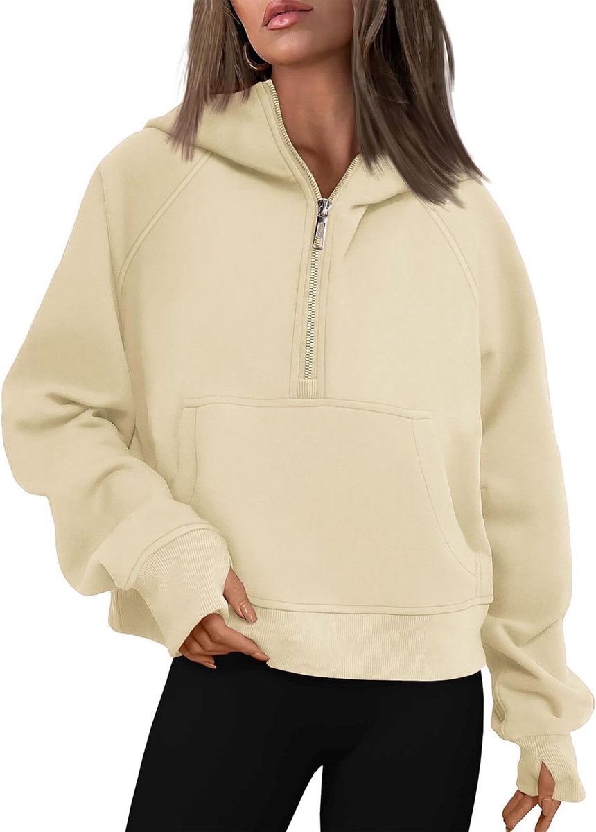 Hoodie dames sweatjack met capuchon met fleece binnenvoering Basic Zip Up Hoodie pullover winter dames bovenstuk
