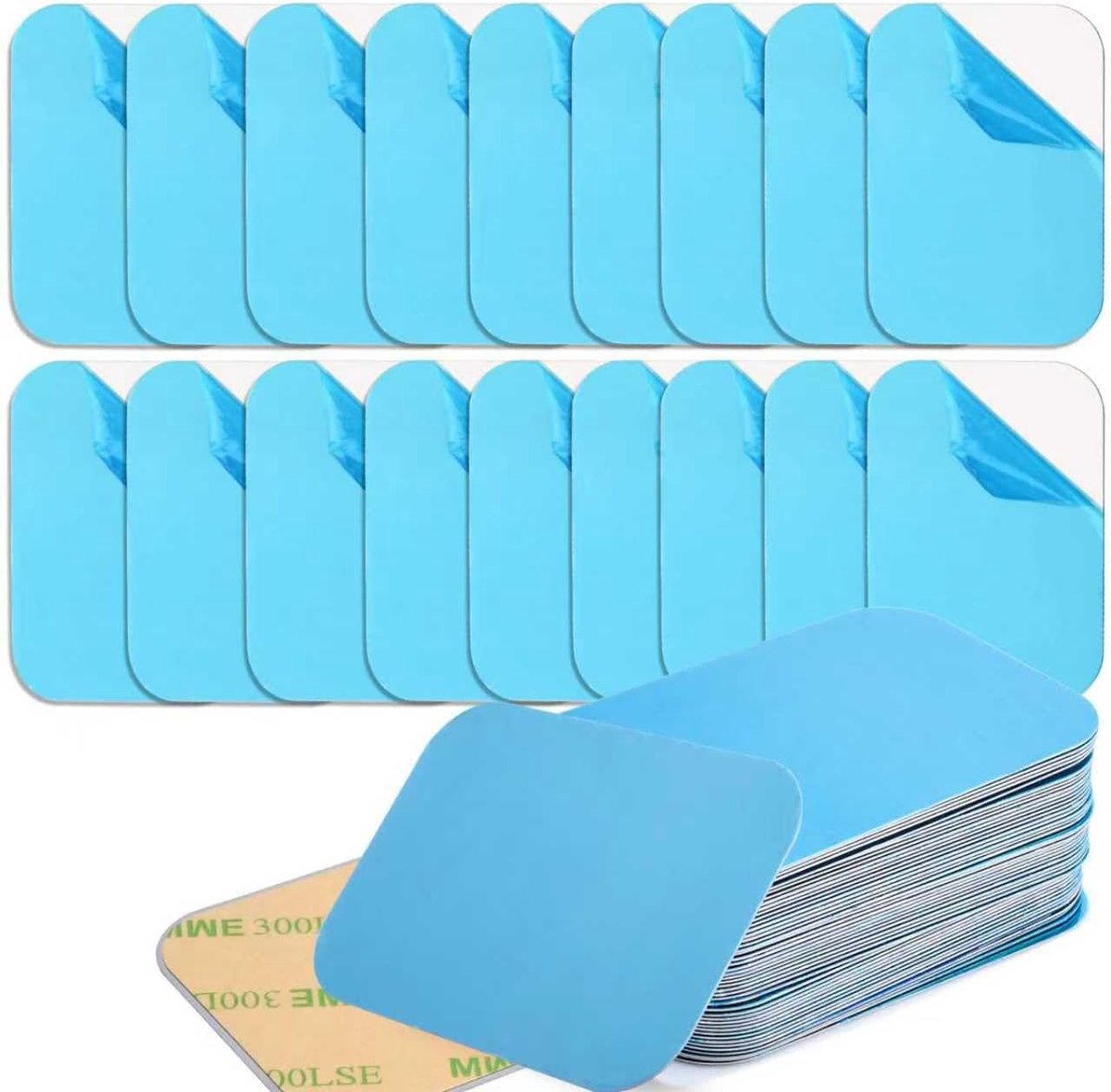 90 stuks metalen plaat voor magneten zelfklevende platen Metalen zelfklevende metalen plaatjes Zelfklevende metalen plaatjes voor het lijmen Set magneet voor telefoonhoesje Rechthoek Dun magneet