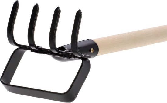 Mini hark met pendelhak, 95 mm, onkruid jager, tuingereedschap voor het verplanten van planten en mulchen, niveaus van aarde, tuinverzorging van MINI — afbeelding 2