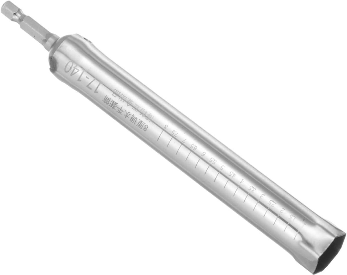 zeskant, 17mm maat 140mm lengte 1/4" zeskantschacht, 6-punts snelwissel diepwelk krachtnootendraaier - (Toepassingen: voor lange draadgebonden staaf/bouten/pluggen)