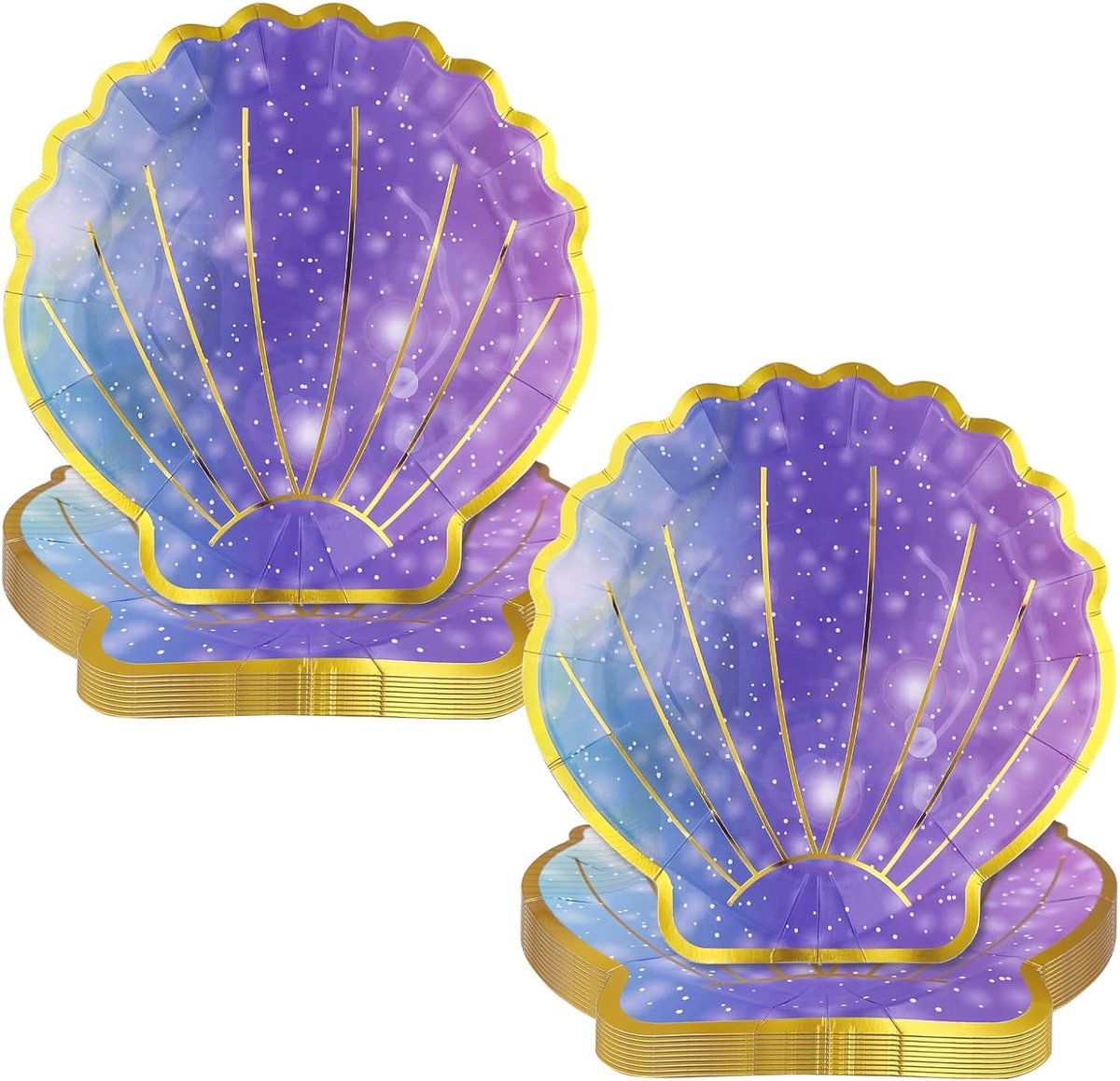 20 stuks partyserviesset, 23 cm × 22,5 cm, strandfeestservies, donkere kleur, grote papieren borden, verjaardag meisjes, voor strand- en zee-themafeesten