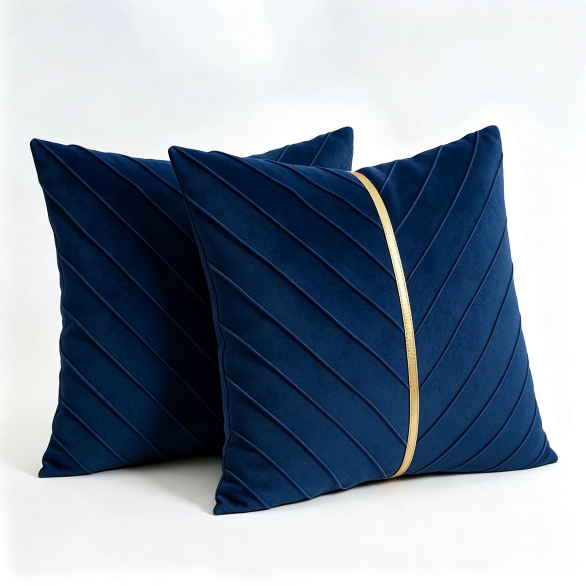 Omgoods - Set van 2 Decoratieve Kussenslopen 50 x 50 cm - Luxe Fluwelen Kussens voor Binnen en Buiten