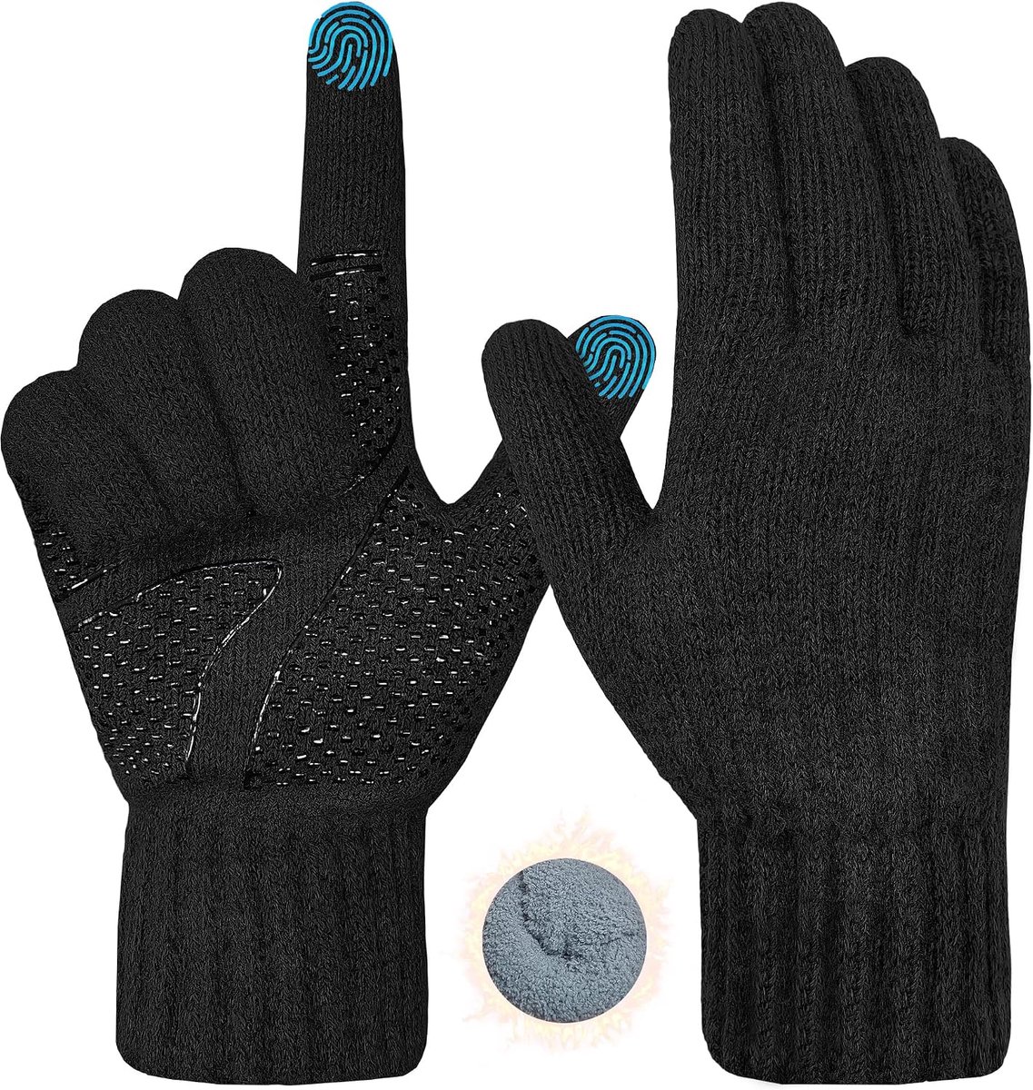 Handschoenen Mannen Vrouwen Touchscreen Anti-Slip Wol Warme Fleece Voerde Brei Elastische Manchet Handschoenen Geschenken voor Running Wandelen Fietsen