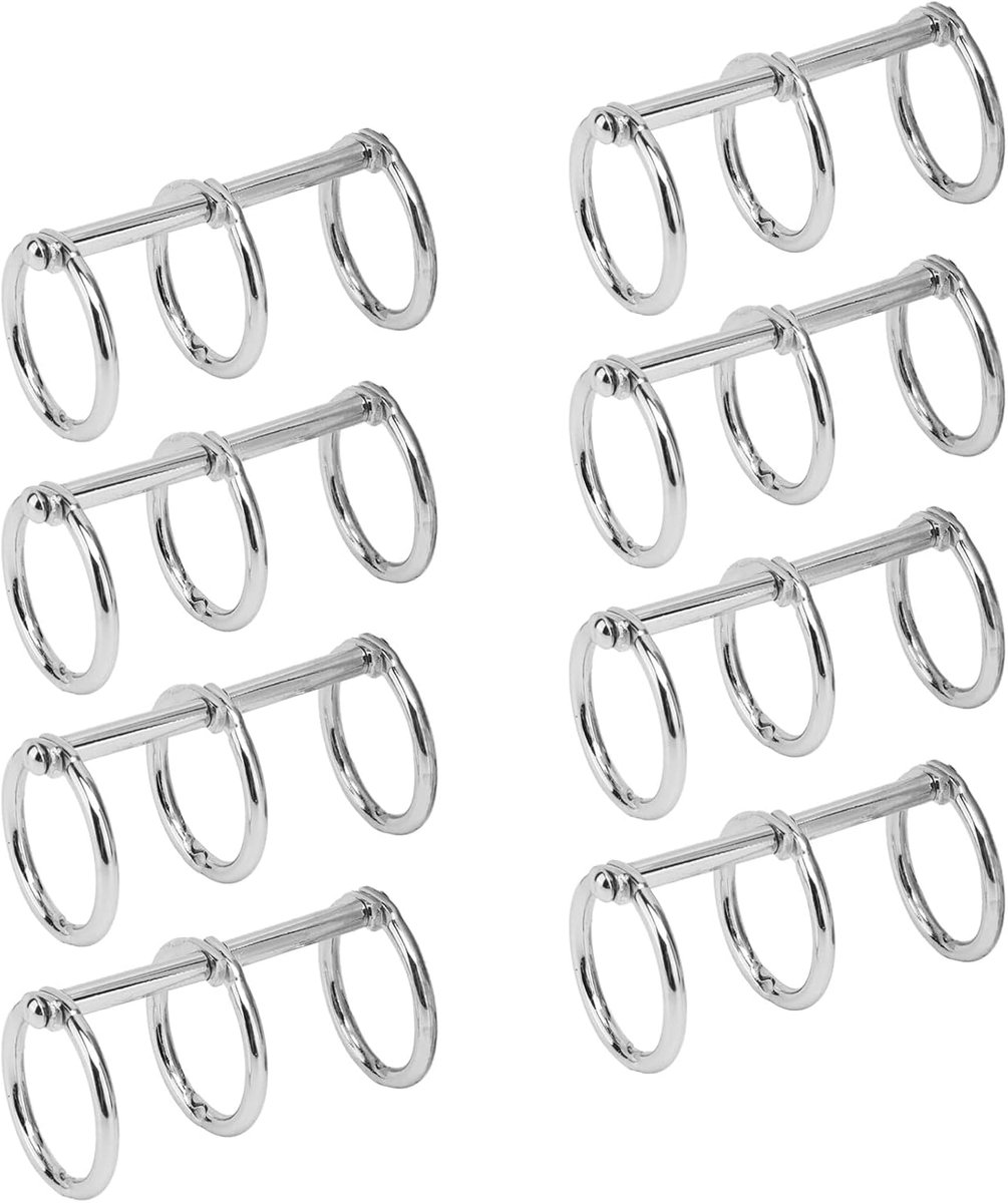 Binder Binder Binder Los Gesegmenteerd Papier Bindring Kalender Fotoalbum Fotojournaal Metalen Ringband met Drie Gaten Ringbandclips Ringen (Zilver)