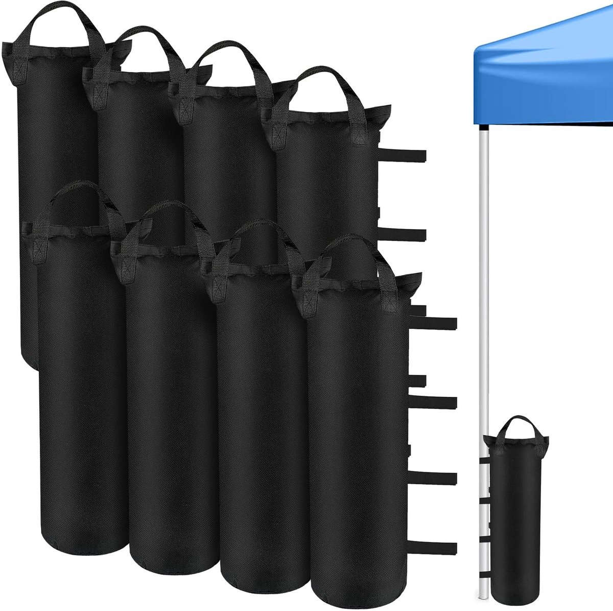 Omgoods - Zandzakken Set van 8 - 10 kg capaciteit per zandzak voor buitengebruik