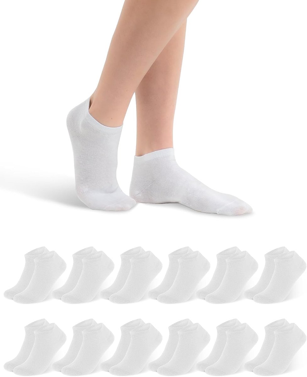 Sokken voor dames en heren, katoen, korte sokken, sportsokken, sneakersokken, uniseks, enkelsokken in zwart en grijs, maat 35-38, 39-42, 43-46, 47-49