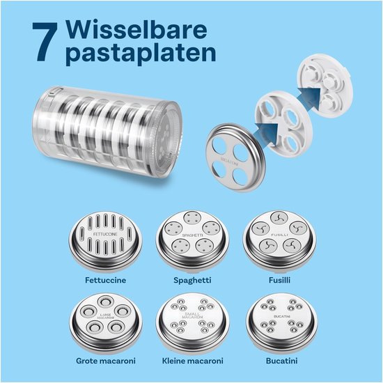 Omgoods - 7-in-1 Pasta Maker voor KitchenAid Mixers - Inclusief Diverse Vormen — afbeelding 4