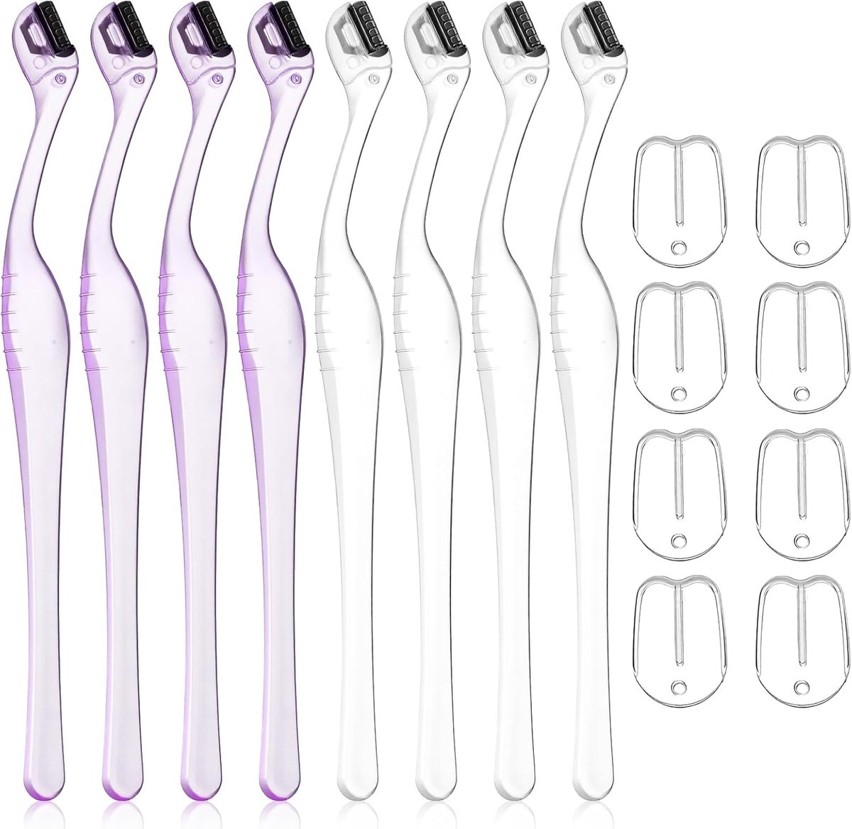 8 stuks wenkbrauwscheermesjes, wenkbrauwscheermes voor heren en dames, draagbaar gezichtsscheerapparaat voor vrouwen, wenkbrauwscheerapparaat, dermaplaning tool, voor gezicht, lichaam en wenkbrauwen