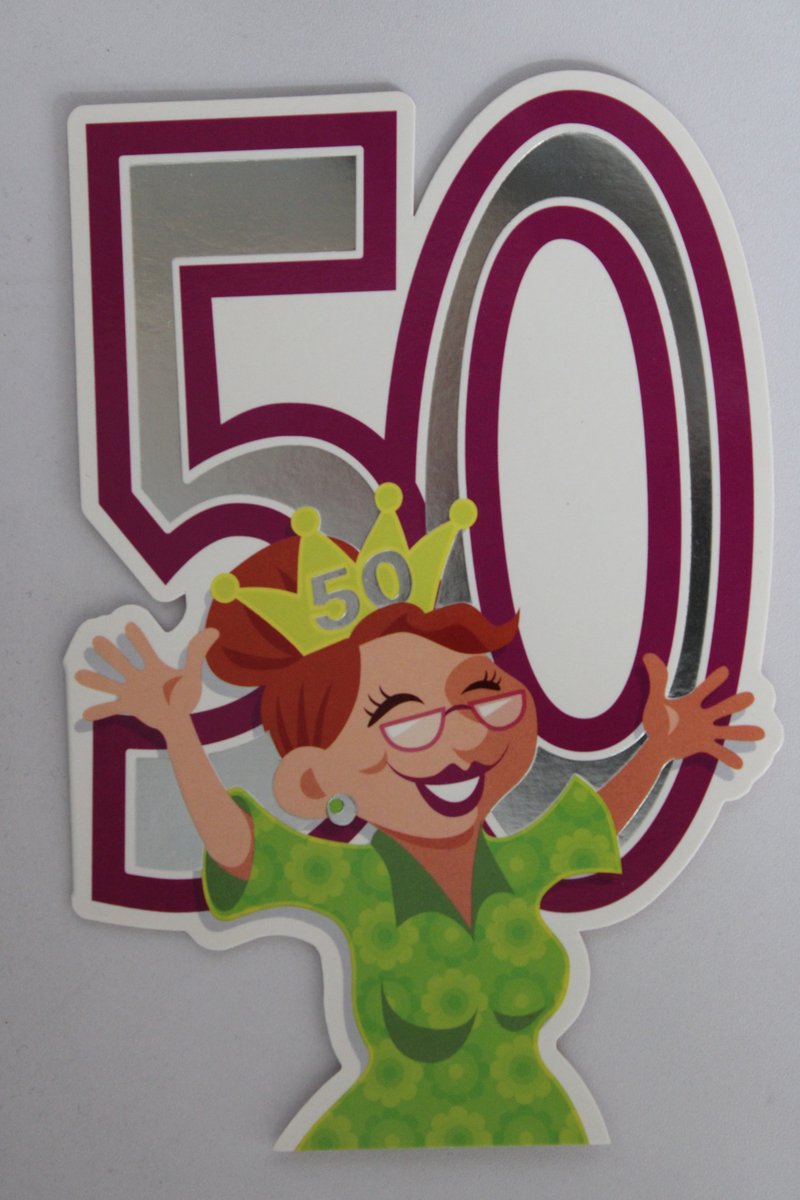 Luxe Wenskaart 50 Jaar Sarah - Verjaardagskaart - Leeftijdskaart - Verjaardag - Jarig - Leeftijd 50 - Kaart - Geburtstag - Birthday - Anniversaire - 1 Stuks - In Folie - Gratis Verzonden - Hoge Afnamekortingen - 12x17.5cm