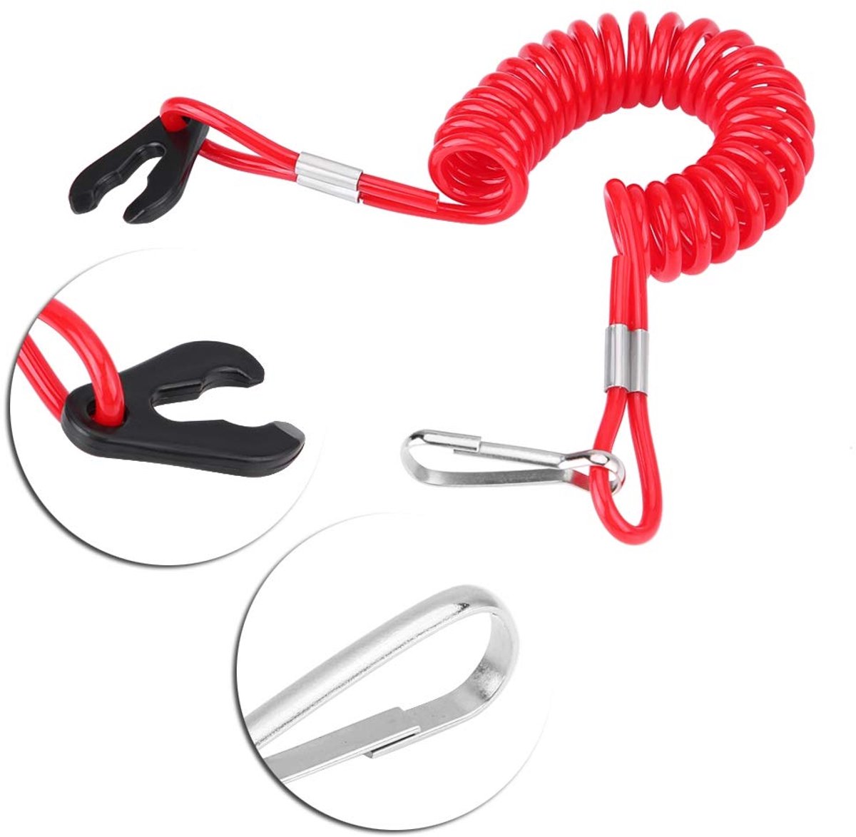 motorstopschakelaar sleutelband snoer boot buitenboord ontsteking noodstopschakelaar kabelklem Boot/jacht accessoires-Coupe Circuit Moteur Hors Bord