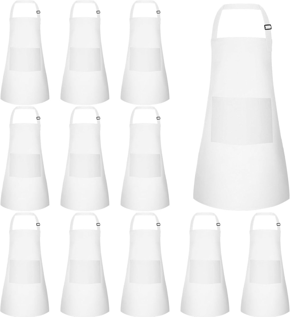 bulk met 2 zakken, verstelbare chef-kok, kunstschort, kinderen, schilderen, schorten voor koken, bakken, schilderen, knutselen